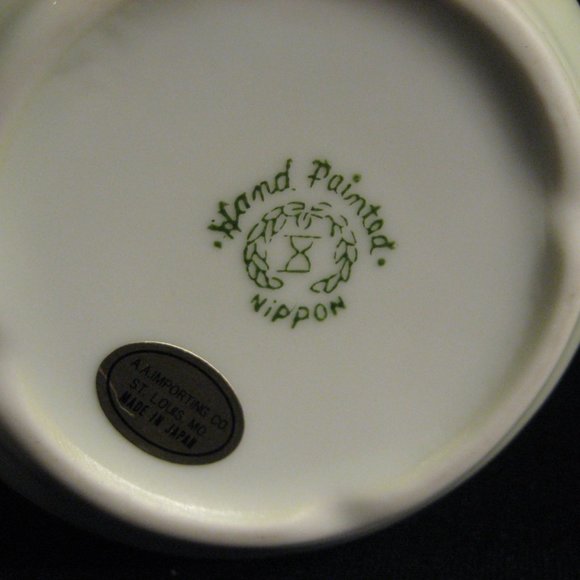 VTG. HAND PAINTED NIPPON PORCELAIN SHAVING SCUTTLE - Picture 4 of 4